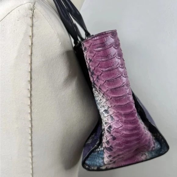 Coach Crosby Carryall, Embossed Leather, Python Multicolor - Picture 4 of 10